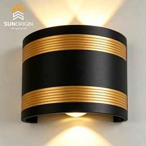 Appliques murales LED modernes pour jardin, luminaire extérieur/intérieur, luminaire extérieur chinois, lampe murale vintage noire - Product Image 5
