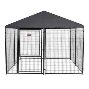 Breathable safe rainproof large multiple outside waterproof outdoor house dog kennel cages with a roof cover shelters