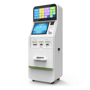 Kiosque mobile à double écran tactile capacitif 32 pouces pour <span class=keywords><strong>paiement</strong></span> en espèces/sans espèces, auto-vente, émission de cartes et rapports bancaires pour banques - Product Image 4