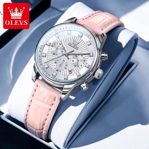 OLEVS 3669 impermeabile tre piccoli quadranti da <span class=keywords><strong>donna</strong></span> <span class=keywords><strong>orologio</strong></span> da <span class=keywords><strong>donna</strong></span> di lusso Top Brand <span class=keywords><strong>cinturino</strong></span> in <span class=keywords><strong>pelle</strong></span> classico quarzo Business Girl orologi - Product Image 1