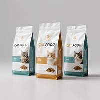 Pochette à fermeture éclair thermoscellée de qualité alimentaire avec impression personnalisée sac d'emballage de friandises pour chats sac de nourriture humide pour chats