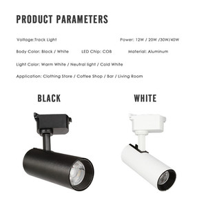 Projecteur LED Commercial 30W CRI90 Noir 3 Phases 35W en Aluminium 110V 220V <span class=keywords><strong>pour</strong></span> Système de <span class=keywords><strong>Rail</strong></span> Intelligent H Doré <span class=keywords><strong>pour</strong></span> Magasin - Product Image 2