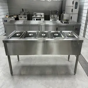 2024 restaurante independiente buffet calefacción eléctrica de acero inoxidable, contador de calentador de alimentos