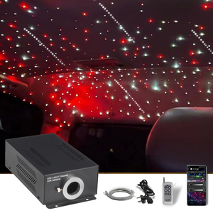 Moteur d'éclairage à fibre optique 30W DMX pour plafond étoilé domestique, source de lumière LED à fibre optique avec télécommande RF - Product Image 1