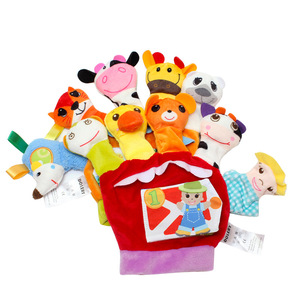 Il pupazzo <span class=keywords><strong>di</strong></span> peluche con le dita, un simpatico giocattolo per l'educazione precoce degli animali, racconta <span class=keywords><strong>la</strong></span> <span class=keywords><strong>storia</strong></span> del burattino del dito <span class=keywords><strong>di</strong></span> un bambino - Product Image 1
