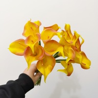 Calla-Lilien-Bouquet, Mini Einzelstiel, Realistische Calla-Lilie, Künstliche Blume, Brautstrauß, Hochzeits-Dekorationsblume