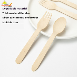 Posate <span class=keywords><strong>in</strong></span> Legno Monouso Ecologiche Moderne da 160mm, Forchette e Cucchiai Biodegradabili per Campeggio, Vendita all'Ingrosso - Product Image 3