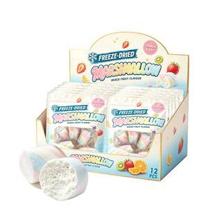 BESTAR Marshmallow Liofilizzato Gusto Frutta Mista Croccante e Leggero a Spirale Arcobaleno, Caramella Morbida e Dolce per la Pausa Tè in Ufficio - Product Image 1