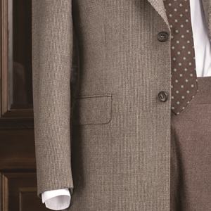 Traje de Invierno Italiano Vintage Británico para <span class=keywords><strong>Caballero</strong></span>, Traje de Lana de Alta Gama con Estampado de Pata de Gallo, Chaqueta de Traje Entallada de Un Solo Pecho para Hombre - Product Image 3