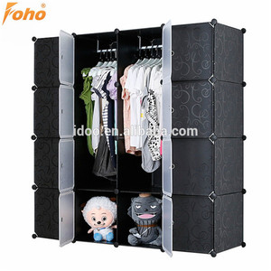 Lemari Pakaian Anak, Lemari Pakaian Modern, Set Kamar Tidur Plastik dengan Penyimpanan Lemari - Product Image 4