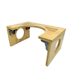 折りたたみ式竹製トイレスツール-生理学的木製フットレスト-トイレ用折りたたみ式スクワットステップスツール-抗便秘