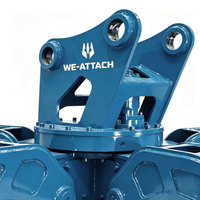 We-Attach WOG10 Grappin de grue hydraulique à rotation pour ferraille, type écorce d'orange