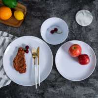 Assiettes en mélamine personnalisées, bols ronds, vaisselle, vaisselle en mélamine, ensemble d'assiettes à dîner pour mariage