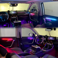 Lumière d'ambiance intérieure LED SJC Car 64 couleurs pour Toyota RAV4/Wildlander 2020-2024, mise à niveau, accessoires décoratifs symphoniques