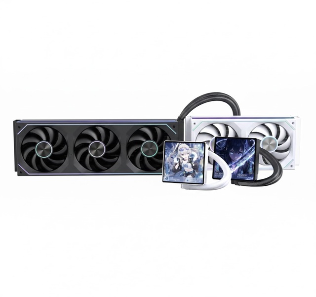 360mm AIO Liquid Cooler Custom LCD Screen | High Performance ARGB CPU Water Cooling System Fluid Bearing for Intel Computer Case