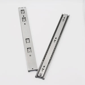 מסילות למגירות עם מיסבי כדור, פתיחה בדחיפה, 3 קיפולים, שיכוך תנועה תחרותי, מתכת, למטבח, חדר אמבטיה, סלון, חדר שינה, דירה - Product Image 1