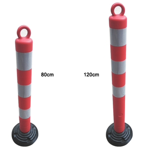 Postes de Seguridad para Carreteras, de Acero y PE, Rojos y Blancos, de 50/80/120 cm - Product Image 2