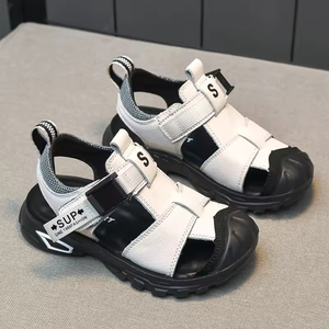 Sandalias Casuales de Moda para Niños, Zapatos de Cuero con Suela Suave y Diseño Calado, Zapatos de Verano para Niños - Product Image 1