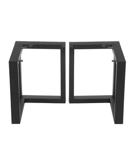 מודרני DIY כיכר מתכת ברזל שולחן רגל בסגנון כפרי אוכל ריהוט משרדי שולחן מחשב רגליים פלדת ספסל רגליים. - Product Image 3