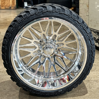 Jante de camion forgée et polie à déport profond 24*12 pouces 6x139.7 8x170 8x180 8x165.1 pour Ford F150 F250 GMC Chevy RAM 2500 1500