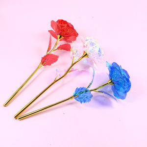 24K Bouquet di lamina d'oro colorato rosa abbagliante Design 40cm materiale muschio regalo di san valentino per il compleanno della <span class=keywords><strong>moglie</strong></span> fidanzata - Product Image 4