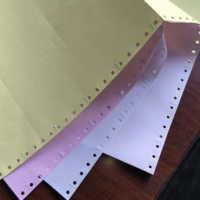 Papel Continuo Sin Carbón NCR Personalizado OEM, 241*11 Pulgadas, 2/3/4 Partes, Papel de Copia Multicolor, Impresora de Facturas para Computadora, Azul