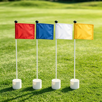 Drapeau de golf monobloc durable anti-UV en fibre de verre 12,7 mm avec vernis thermolaqué pour putting green, jardin, intérieur et extérieur