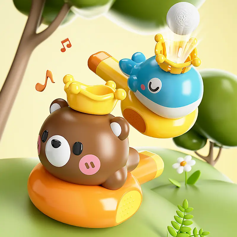 2 In 1 simpatico cartone animato animale tromba che soffia musica e palla levitante giocattoli educativi divertenti multifunzione