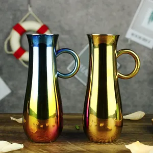 Jarras de agua fría 304 de acero inoxidable Multicolor con protector de hielo, jarras de cocina para bebidas, tetera de agua para restaurante, olla para jugo