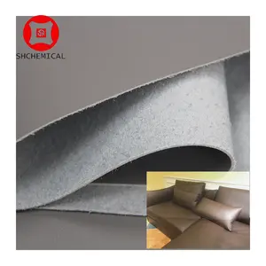 Couro sintético PU resistente a abrasões para sofá de couro de microfibra de amostra grátis