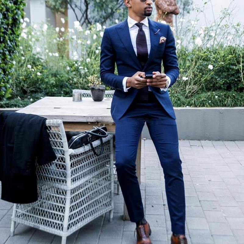 navy blue wedding dress for men Mens Navy Blue Wedding Tuxedo