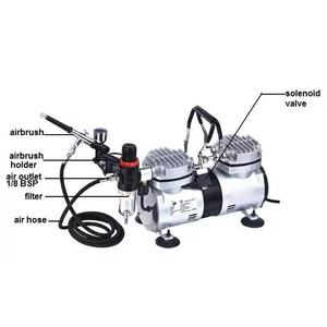 Machine aérographe à 2 têtes, double cylindre, mini pompe à air, pour chaussures à gâteaux - Product Image 2