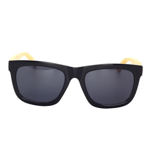 Maidis Bamboo Wood Sunglasses <b>Black</b> <b>Frame</b> UV400 Protection Unisex Street Style - Product Image 2