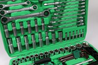 Kit d'outils automobile 151 pièces en nickel perlé noir avec embouts S2 à dégagement rapide 72T pour garage et service
