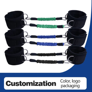 Fasce di resistenza per allenamento con gambe alla rinfusa-tubi tonificanti in gomma lattice, polsini alla caviglia con glutei - Product Image 6