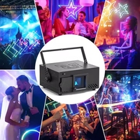 Escáner de Alta Velocidad, Proyector Láser RGB para Escenarios con Control Remoto DMX512 de 6CH/34CH, Efecto de Animación de 20W para Bares, Clubes y Eventos