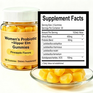 Gomitas de Probióticos y Olmo Resbaladizo para Mujeres, Probióticos de Piña para Equilibrio del pH, Suplementos para la Salud Intestinal Humana, Venta al Por Mayor de Fábrica OEM - Product Image 2
