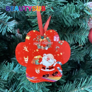 BEAUTYSUB 1.15mm HD sublimazione in metallo ornamenti natalizi rivestimento Longstar spazi vuoti in alluminio bianco trasferimento di calore stampa fotografica - Product Image 3