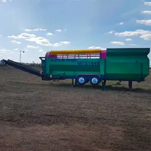 Tela de compostagem móvel pedra industrial tambor rotativo peneira solo screening machine