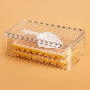 Vente en gros 64 cubes bac à glaçons pour réfrigérateur avec grand bac et couvercle