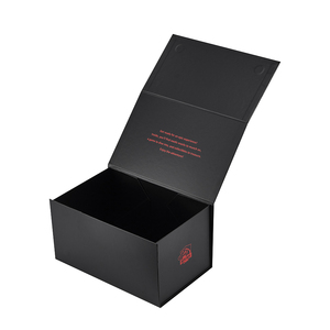 Custom Premium Foldable Matte Black Magnetic Closure Rigid Gift Packaging Box with Personalized Logo - Product Image 1