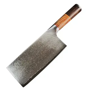 Yüksek kaliteli şam desen VG10 yerli mutfak bıçağı dilimleme et mutfak şefler için süper hızlı keskin profesyonel bıçak