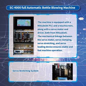 Thổi máy Pet căng 4 khoang đầy đủ tự động thổi khuôn máy nhà sản xuất 50-2000 ml chai nước PET thổi - Product Image 3