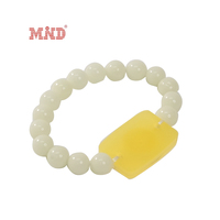Bracelets RFID NFC Lumineux dans le Noir, Puce RFID en Acrylique, Bracelet Fluorescent Perlé pour Événements