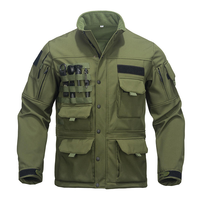Blouson d'entraînement imperméable pour homme avec doublure en polaire et plusieurs poches