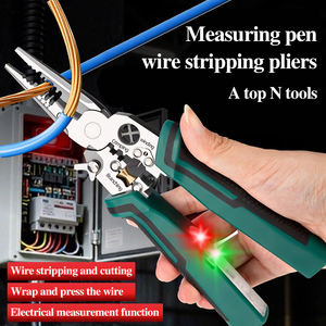 คีมปอกสายไฟสแตนเลสขนาด <span class=keywords><strong>8</strong></span> <span class=keywords><strong>นิ้ว</strong></span>, <span class=keywords><strong>ปากกา</strong></span>ทดสอบ, ไขควง และรอกพันสายไฟ - รับผลิตแบบ OEM และ ODM ตามความต้องการ - Product Image 5