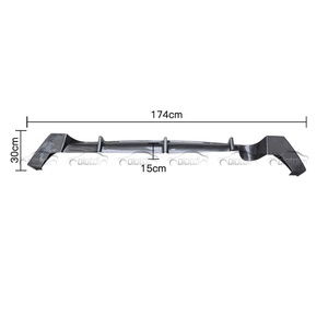Carbon Fiber Rear Lip Bumper Fins Spoiler Winglet <b>Splitter</b> Diffuser for Honda Fit Jazz GE RS 2009-2013 - Product Image 2