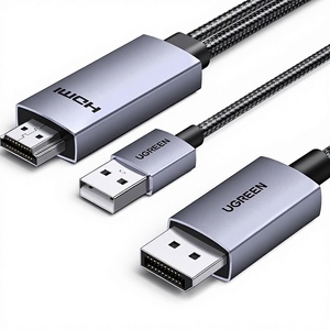 Câble <span class=keywords><strong>HDMI</strong></span> vers DisplayPort unidirectionnel UGREEN Active avec alimentation USB <span class=keywords><strong>4K</strong></span> 60Hz 1080P <span class=keywords><strong>120Hz</strong></span> <span class=keywords><strong>HDMI</strong></span> vers DP Display <span class=keywords><strong>HDR</strong></span> - Product Image 1