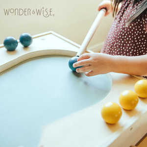Mesa de juego de madera para niños con piscina de arena y agua, juego de billar para niños pequeños, para actividades sensoriales en interiores y exteriores, en stock en EE. UU. - Product Image 5