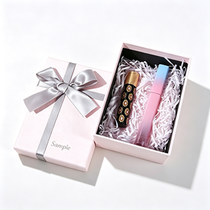 <b>Pink</b> Corrugated Paper <b>Gift</b> Box Ribbon Present Packaging Custom Luxury Box for Perfume Wallet Candle - Product Image 3